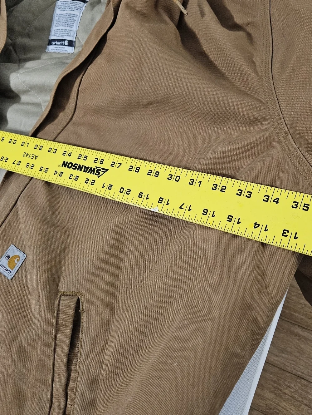 Carhartt FR Hooded Jacket Mens 3XL-Tall FRJ135 BRN Brown Flame Resistant Used